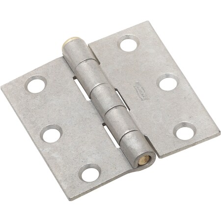 National Hardware National Hardware 2-1/2 in. W X 2-1/2 in. L Galvanized Silver Steel Broad Hinge 2 pk N208-827